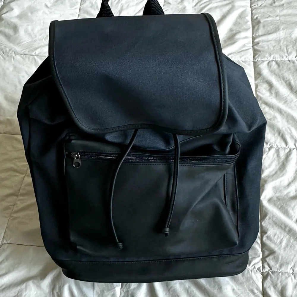 YVES SAINT LAURENT Parfums Backpack Travel Carry-On Sporty Navy Blue Nylon YSL